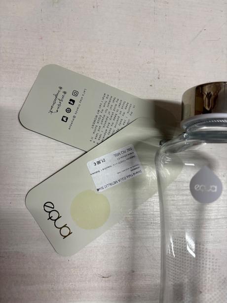 Equa - sklenená zdravá fľaša active šedá, 