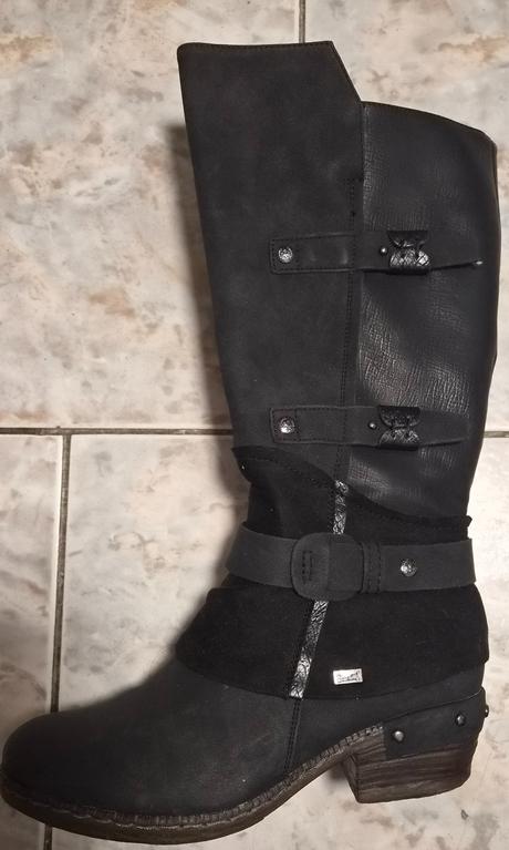 Nové rieker vysoké zateplené čizmy, rieker,38