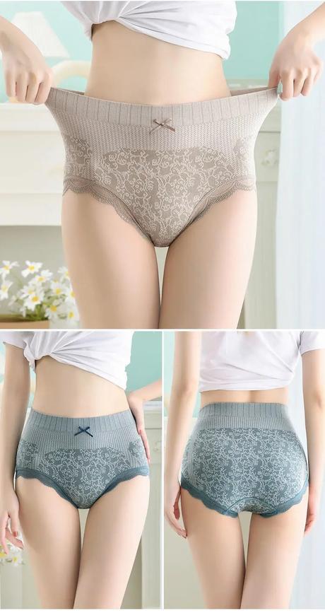 Nohavicky s vyssim pasom ornaments, l / xl