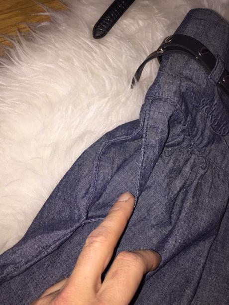 Puntkove riflove perfektne sortky, xs