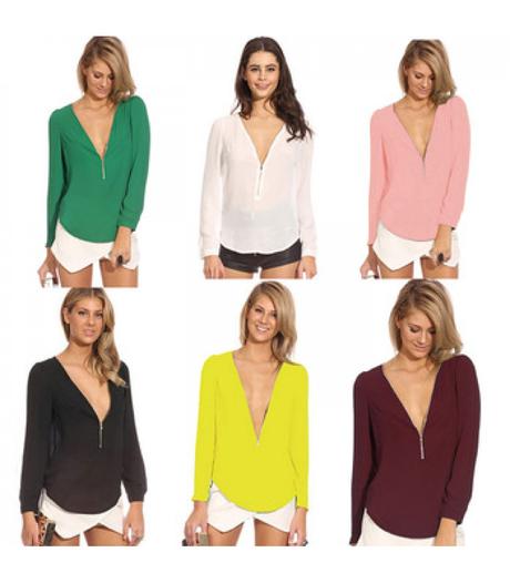 Bluzka zipper, s