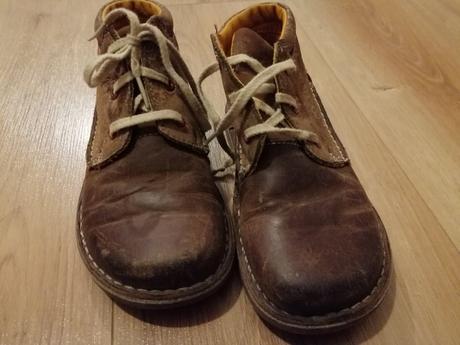 Kožené prechodné topánky, clarks,27
