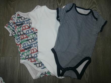 Balík 3ks body s krátkym rukávom, 68–80