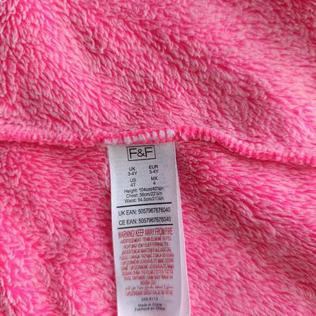 Dievčenský ružový župan, f&f,104