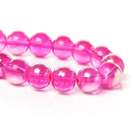Korálky hot pink 8 mm , 
