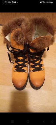 Nenosené kožené čižmy veľ.41, 41