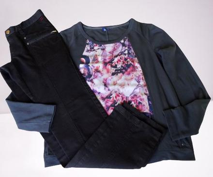 Nohavice sonny bono + top cecil, veľ. 40/m, m