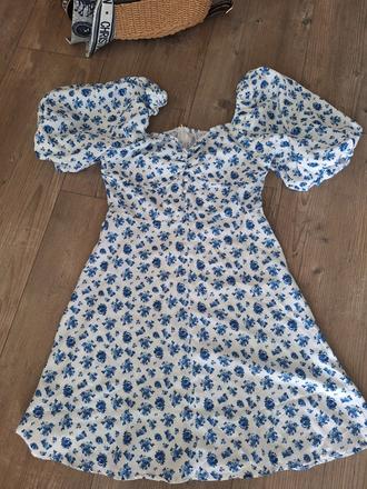Minisaty blue flowers, m