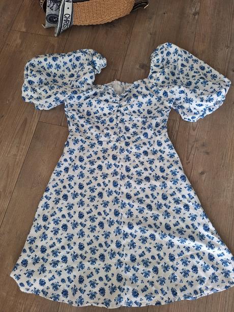 Minisaty blue flowers, m