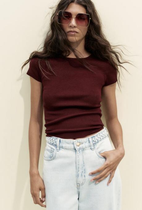 Tričko z úpletu, h&m,s