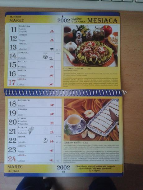 Kalendár gazdinka 2002,