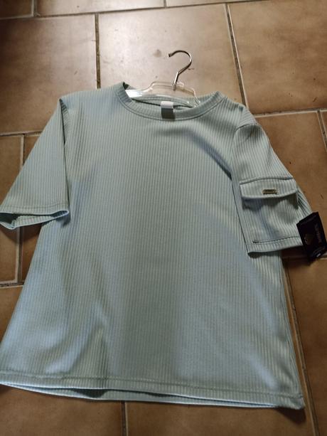 Dámske moderné trendy tričko s vreckom a vylozkami, l / m / s / xl / xs