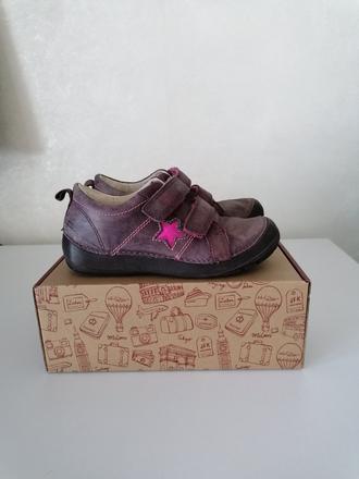 Prechodne kožene topanky fialove, d.d.step,29