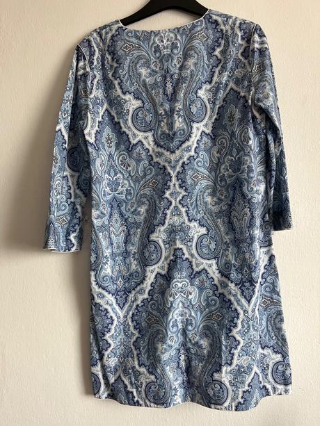 Zara bavlnene boho hippie saty bielo modra, zara,m