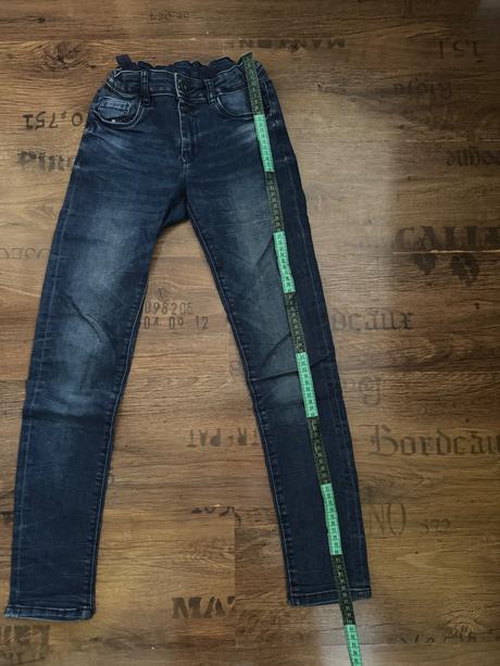 Tmavomodré elastické rifle 10-11y, takko,140