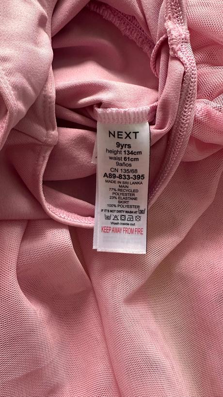 Ružové šaty next 134, next,134