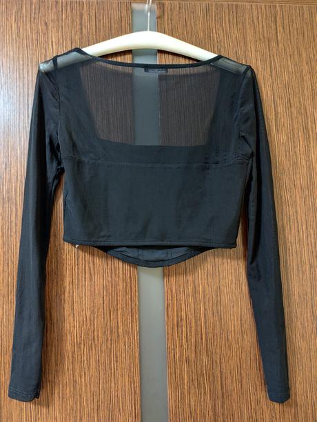 Elegantný čierny top bershka vel.s, ako nove, bershka,s