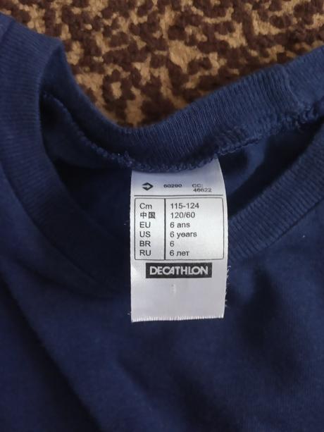 Modré tričko, decathlon,128