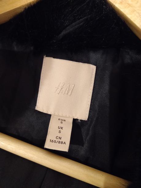 Kabát z umelej kožušiny, h&m,s