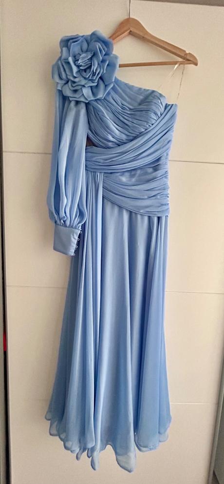 Modre spolocenske saty, s