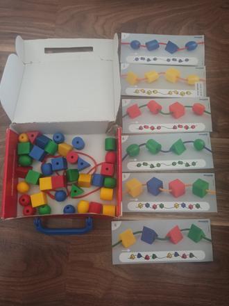 Edukačná hra, prvé navliekanie,