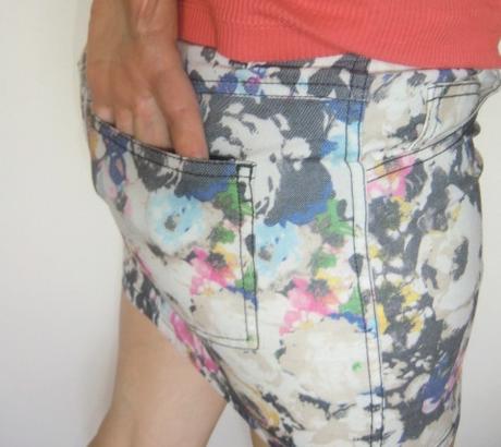 Riflová mini sukňa vel 36/38, h&m,38