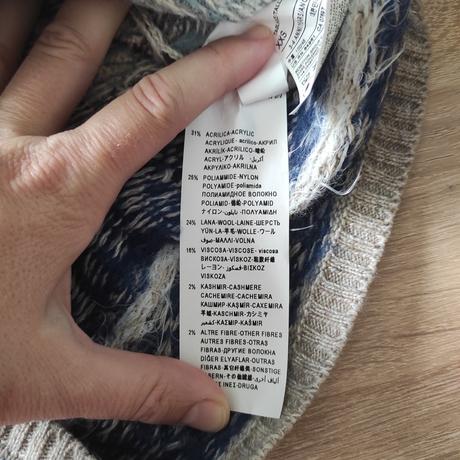 Suknička s kašmírom a vlnou, benetton,104