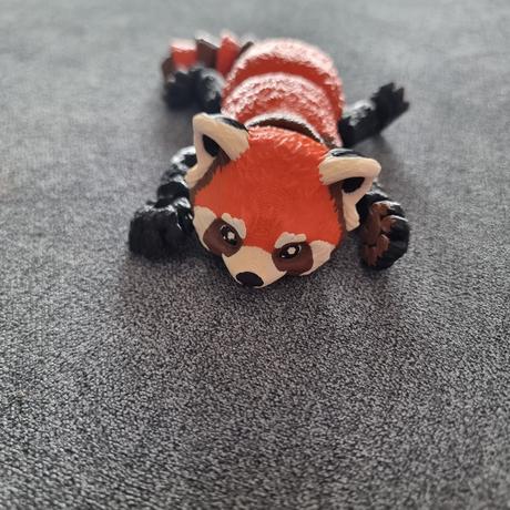 3d panda s pohyblivými časťami, 