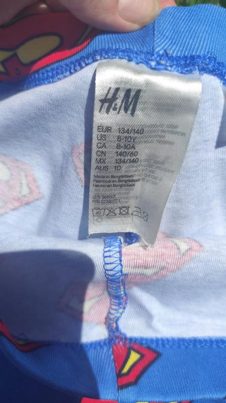 Krátke pyžamo superman 134/140, h&m,134