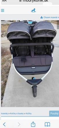 Kočík pre dvojičky thule, thule,thule urban glide 2