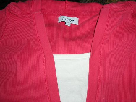 1192. papaya tričko s kapucňou, papaya,l