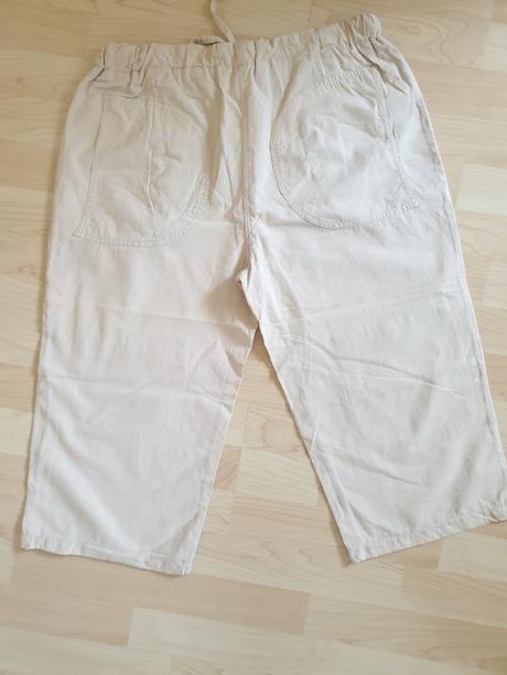 Lanové 3/4  nohavice, xl