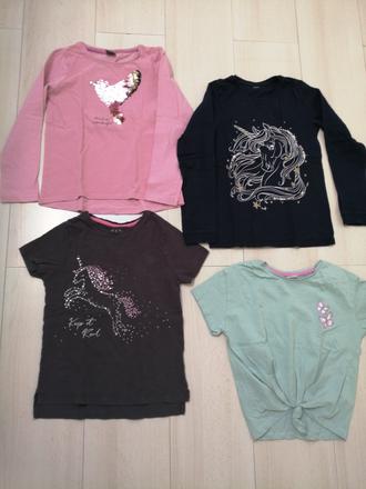 Tričká pre dievčatka 3 ks +1 gratis vel. 134, 134