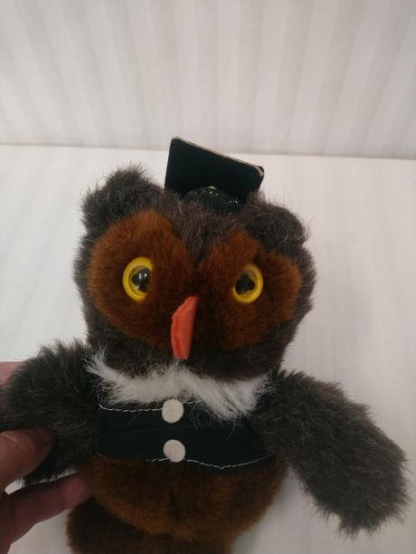 Plyšová promočná múdra sova, 25 cm,
