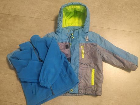 Zimná bunda (tenšia bunda + mikina), kiki&koko,98