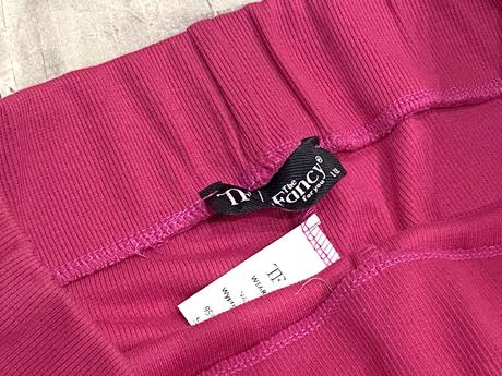 Ružové rebrované legíny, l