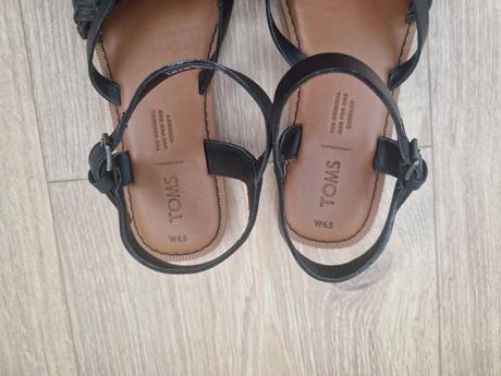 Toms lexie kožené čierne letné sandále sandále á l, 37