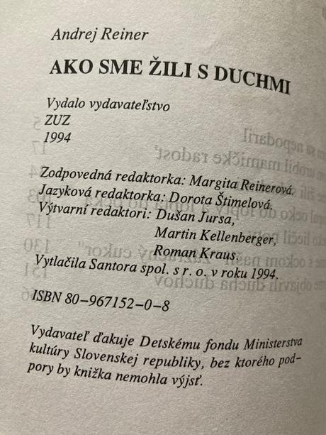 Ako sme žili s duchmi andrej reiner (1994), 
