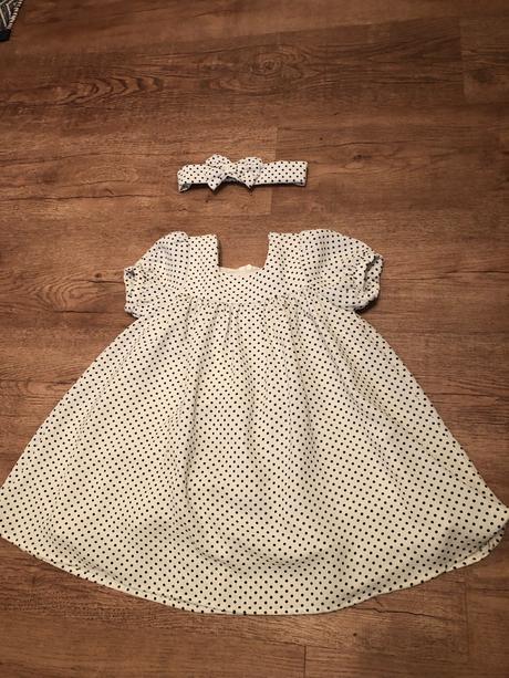 Bodkované šaty  + čelenka, coolclub,92