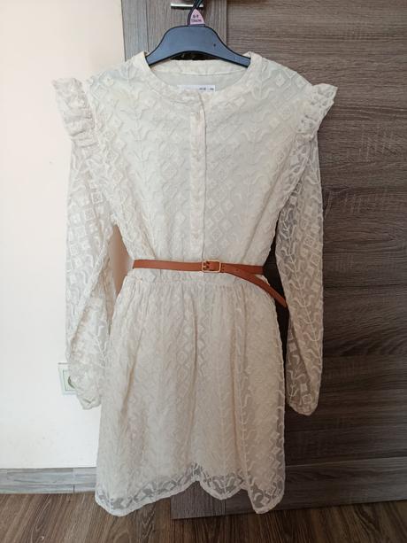 Nádherné vyšivane šaty s opaskom, zara,152