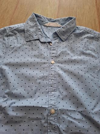 Košeľa s krátkym rukávom a bodkami, h&m,140