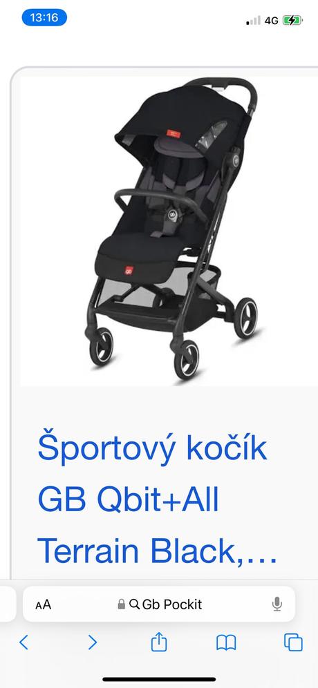 Športový kočik, gb,gb qbit+ all-terrain