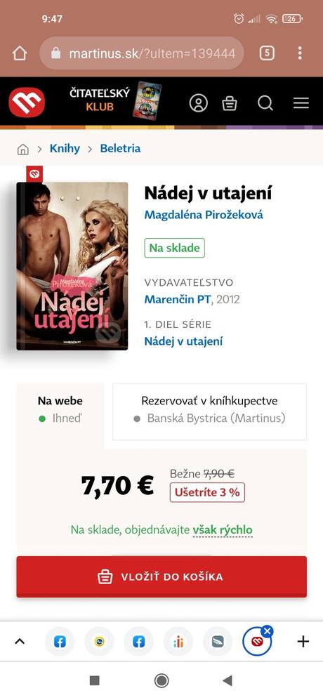 Knihy nádej v utajení, kvarteto a milenec na uver, 