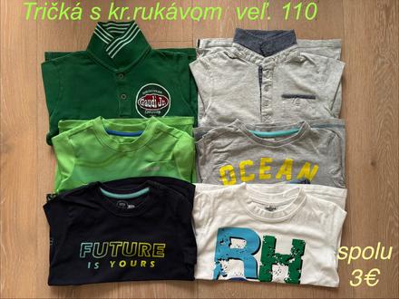 Tričká s krátkym rukávom - gaudí, h&m, f&f,veľ.110, 110