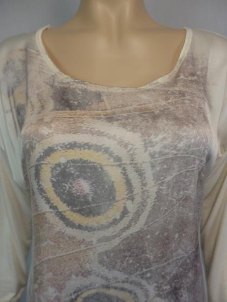 Luxusný maslový top s potlačou, s