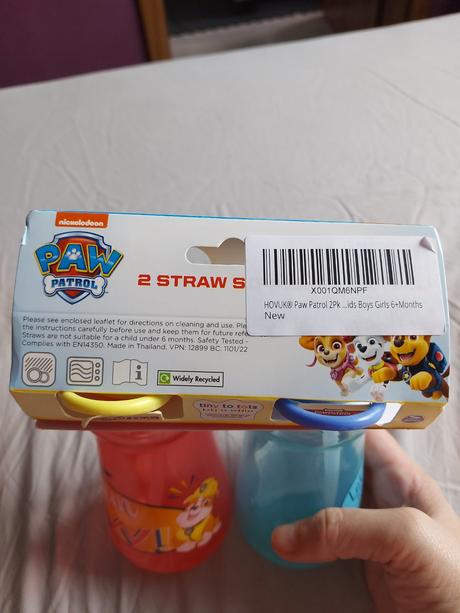 Paw patrol flasky so slamkou,