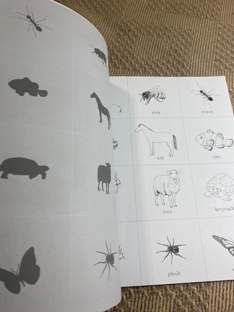 Montessori aktivity pro děti so samolepkami aktivi,