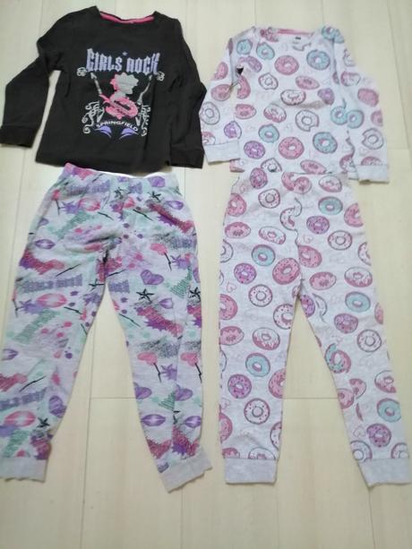 Pyzamka viacfarebne pre dievčatka 2 ks vel 140, f&f,140