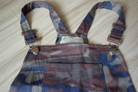 Maskáčové hnedozelené krátke nohavice s trakmi,m/l, l