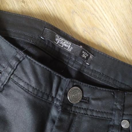 Čierne koženkové nohavice, reserved,36